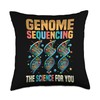 DNA Genome Sequencing Genetic Science DNA Tree Throw Pillow