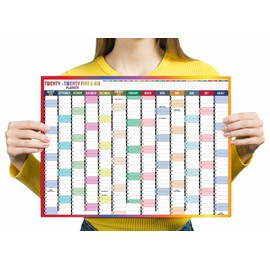 2025 2026 Wall Planner A3 Mid Year Academic Calendar Annual Study Chart Large Yearly Planner Aug to Aug Full Academic Year Planning Organizer School Office Work Poster 29.7 x 42.0 cm (Folded)(1Pc)