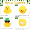 wonuu Rubber Duck Car Ornaments St. Patrick's Day Decorations Cool