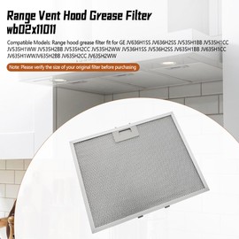 WB02X11011 Grease Filter 14-1/2" x 11-5/8" Fit for GE JV636H1SS JV636H2SS JV536H1SS Range Hood