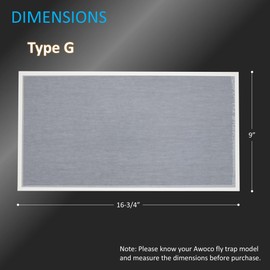 Awoco 10 Pcs of Replacement Sticky Paper Type G Glue Boards for FT-2G30SS Wall Mount Sticky UV Fly Trap Lamp 16-3/4" x 9"