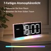 Vibrating Loud Alarm Clock with Bed Shaker, RGB Digital Alarm