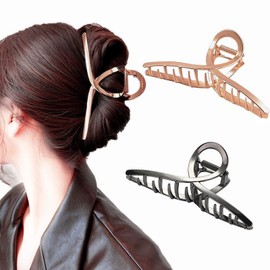 MirthCity 2 Pcs Big Metal Hair Claw Clips for Thick Hair Elegant Banana Hair Clips for Women Non-Slip Barrette Hair Clips Hair Accessories for Women Girls