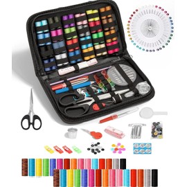 Kit de Costura 182 Piezas,CHARMDOMI Costureros para Casa Contiene Tijeras de Costura/Costurero/hilo para Coser-Alfileres de Costura,Costurero de Viaje-Producto para El Hogar,Sewing Kit Small