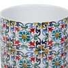 DII Kitchen Ceramics Collection Canister Set, Floral Tile, 3 Piece