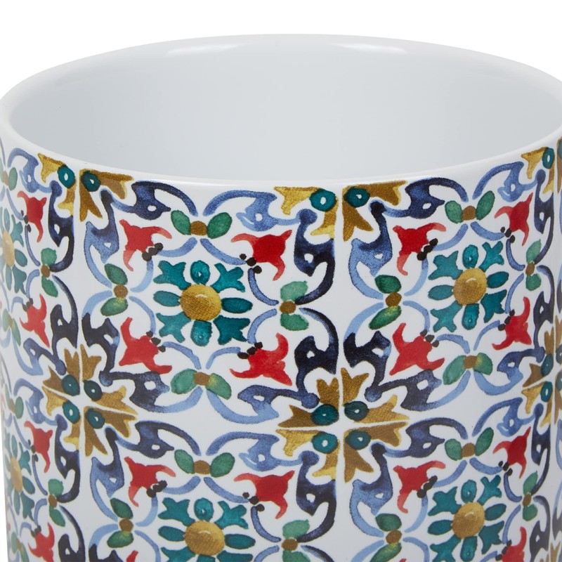 DII Kitchen Ceramics Collection Canister Set, Floral Tile, 3 Piece