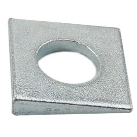 Blulu 10 Pcs 1/2" Square Beveled Washer, 1-1/8" x 1-1/8" Wedge Washers Carbon Steel Galvanized 2mm to 6.6mm Thick for Shim Leveling