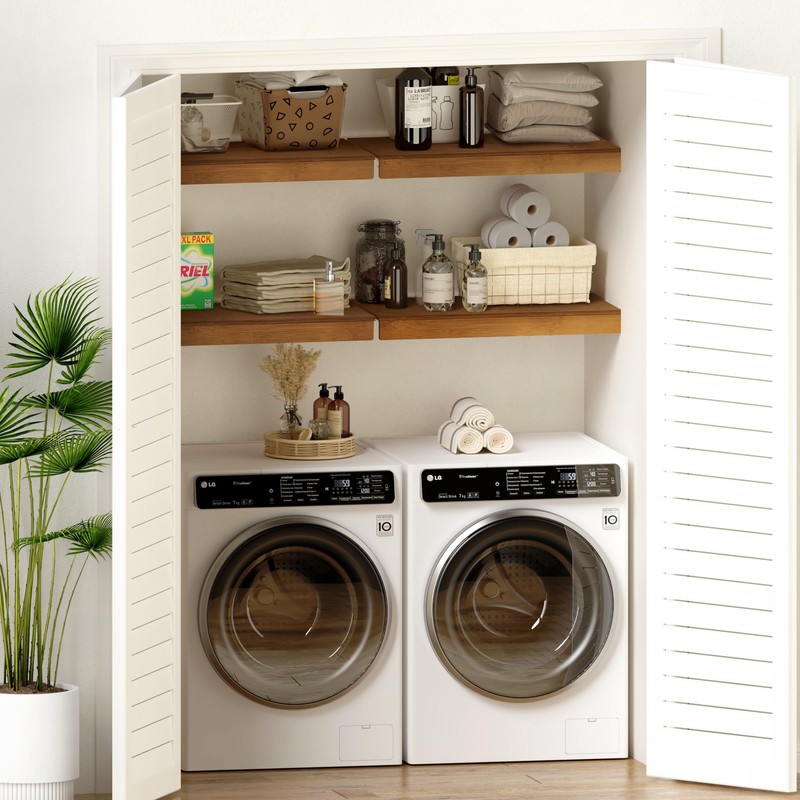 Gashell Wire Shelf Covers, Bamboo Wire Rack Covers for Pantry,
