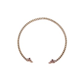 Windalf Men's Torques Tyron Choker Diameter 14 cm Viking Style Wotans Wolves Handmade Bronze, Fabric, Tyron