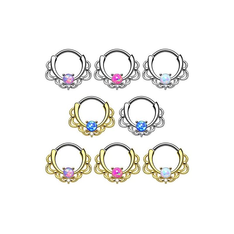 Piercingfaktor Piercing, Universal Clicker Shield Ring, Septum, Nose Piercing, Lip,
