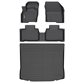 GINOWY-Floor Mats & Cargo Liner for Ford Edge 2015-2025丨 TPE All Weather Car Mats Rubber Liners for Ford Edge Accessories Cargo Trunk Mat