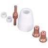 110 Pcs Plasma Torch Accessory Set Porcelain Nozzle Cups Extended
