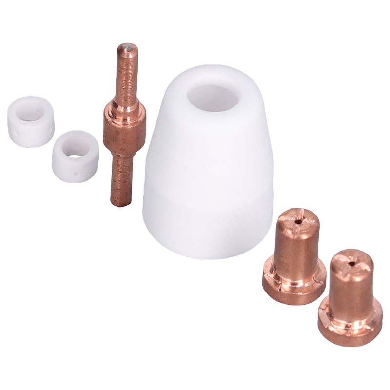 110 Pcs Plasma Torch Accessory Set Porcelain Nozzle Cups Extended