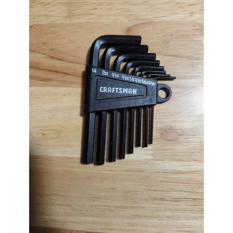Craftsman SHORT ARM 16pc SAE/METRIC Allen Hex Keys Tools New