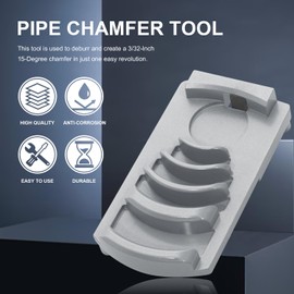 PVC Pipe Chamfer Tool with Sharp Blade for Pipe Burring, Deburring Tool for Six Pipe Sizes from 1-1/4 to 4", for PVC ABS CPVC PP PE Pipe
