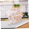LABRIMP Egg Holder for Fridge Transparent Storage Organizer with Automatic