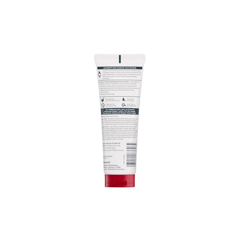 Eucerin Advanced Repair Light Feel Crema para pies, 3 onzas