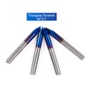 LUNYEE Triangular CNC Router Bits Set 60deg 0.1mm, 1/8" Shank