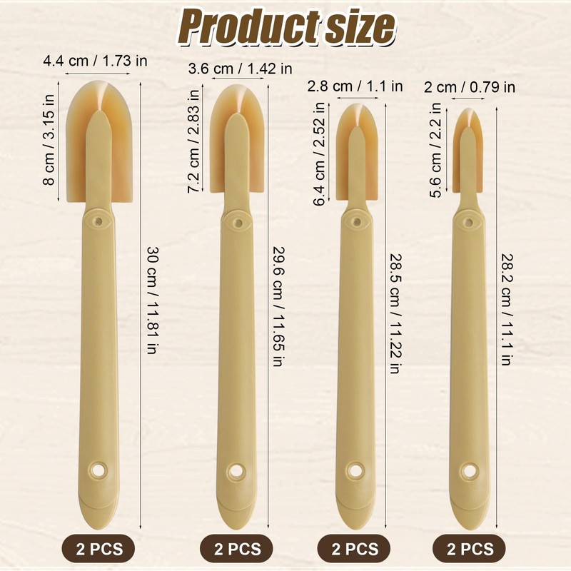 8pcs Rubber Caulking Tool, Reusable Sealant Spatula Spreader 4 Sizes