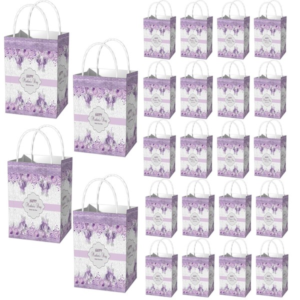 24 Pcs Mother's Gift Bags Happy Mother's Day Candy Bags