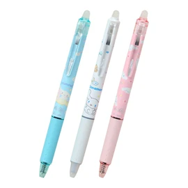 Sanrio (SANRIO) FriXion Ball Knock 3-Pack, Cinnamoroll, Polycarbonate, Ball Diameter: 0.5mm, Color: Black, Knock-Type, 769614