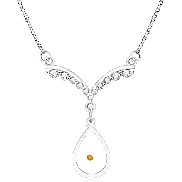 Yongxu Stunning Drop Pendant Necklace with Mustard Seed | Inspirational