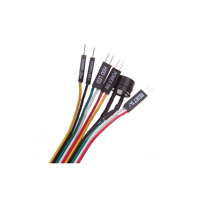 Generic 20cm Motherboard Extension Wire Jumper Line Q-Connector Reset SW,