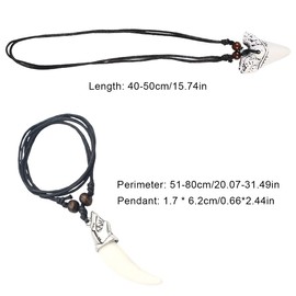 Wolf Tooth Necklace with Necklace, Yak Bone Necklace, High Quality Necklace, Shiny, Jewellery Latest Model, Tooth Wolf for Men and Women Children