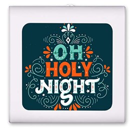 Plug in Dimmable LED Night Light with Dusk to Dawn Auto Sensor, Adjustable Brightness, Warm Light, Auto On/Off Nightlight for Bathroom, Hallway, Nursery, Bedrooms - Oh Holy Night