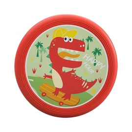 QLEUIFT 1 x Flving Disc for Children Soft Throwing Disc Soft Flving Disc Thickened with Cartoon, Dinosaur Pattern for Children Sports, Diameter 20 cm