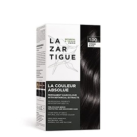 Lazartigue La Couleur Absolue 1.00 Intense Black - Permanent Haircolour with Botanical Extracts - Nourishing Color and Shine - Free From Ammonia, PPD, Resorcinol, Mineral Oils and Silicone - Vegan