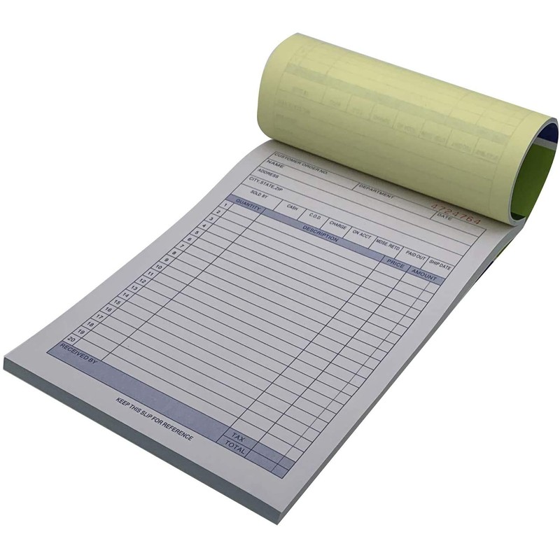 10 Pack Large Sales Order Book Receipt Invoice Duplicate Carbonless