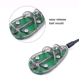 Wytino Method Mix Fishing Feeder Mould, Carp Fishing Bait Feeder Mould Set Device Fishing Feeder Tool 30/40/50/60g Fishing Accessories (30g + 40g + 50g + 60g)