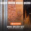 Hand Wire Brush Set 4 Pcs with Stainless Steel Brush