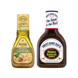 Ken's Steak House Variety, 1 Ken's Steak House Chef's Reserve Tableside Caesar Dressing, 9 OZ, 1 Sweet Baby Rays Barbecue Sauce, Honey, 18 OZ, 1 CT