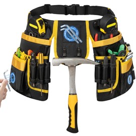 BQKOZFIN Waist Bag Tool Holder, Oxford Cloth Tools, Fanny Pouch, Work Apron Bag, Fanny Pouch, Multi-functional Pocket System, Detachable Parts, Tool Fanny Pouch, Easy to Use Tool Attachment, Reduces