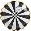 C.R. Gibson TW12-25843 Black and White Pinwheel Scallop Edge Disposable
