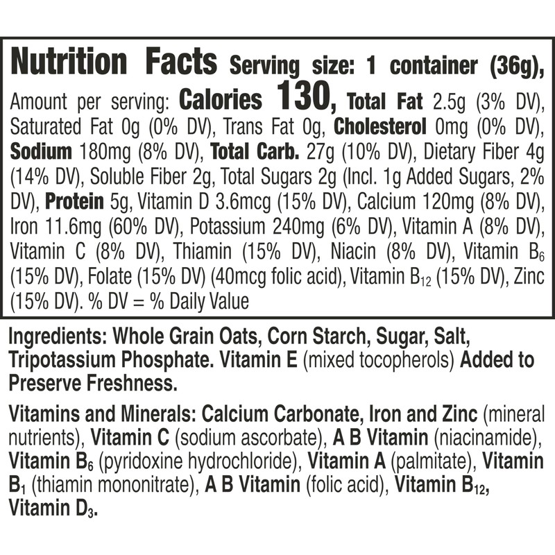 Cheerios Breakfast Cereal Cup, Gluten Free, Single Serve Cereal, 1.3