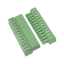 Willwewon 2 Sets 12-Pin 300V 8A 15EDGRK 3.81mm Pitch Screw Terminal Block Connector for 28-16AWG