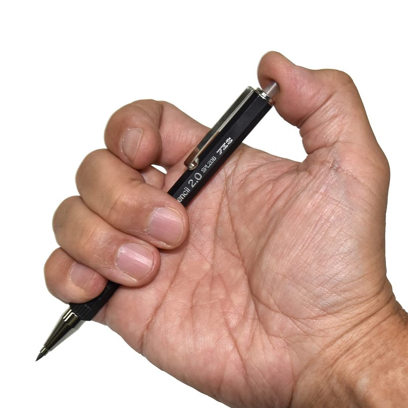 Buseki SPL20B-H Super Knock Sharp 0.08 inch (2.0 mm), Black