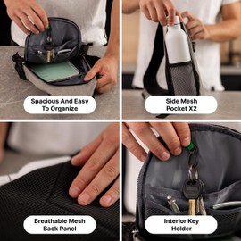 |Not Made In China| Crossbody Sling Backpack, Sling Bag For Travel and Hiking, Chest Bag