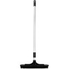 ForPro Extendable Salon Broom, Non-Scratch Rubber Bristles, Aluminum Handle Adjustable