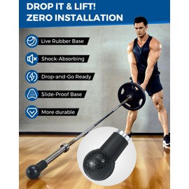 DASKING Landmine Attachment Fits 2 Inch Olympic Bars, 360° Rotation Barbell Landmine Attachment for Press, Row, Rotate, Split Squat, with The Natural Rubber, Supports Up to 450 lbs