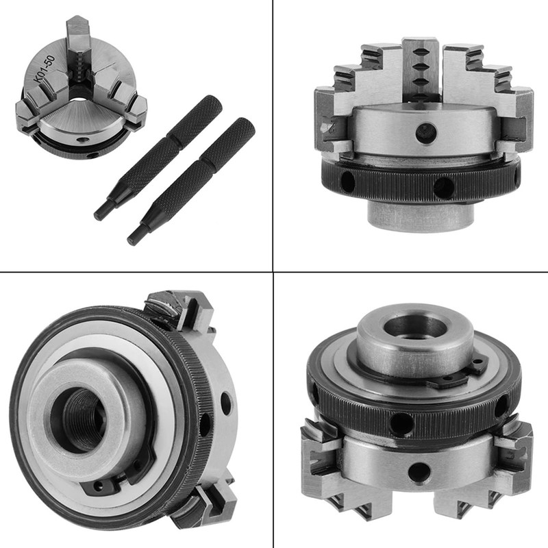 K01-50 2 Lathe Chucks Mini 3 Jaws Self-Centering Hand Lathe