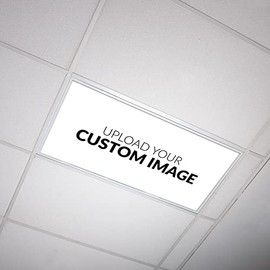Fluorescent Light Cover for Classroom Ceiling Lights - Custom Design Premium Backlit Film 2x4 (22.38"x46.5") Florescent Fixture (Pack of 1) School, Office, Sensory, Improve Focus, Eliminate Headaches