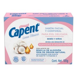 Jabón corporal en barra Capent para Bebes y niños 100g                                                                                                