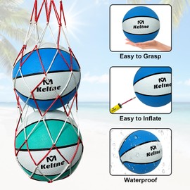Lxheir Swimming Pool Basketball, 9" Waterproof Basketball for Poolside Hoop, Anti-Slip Textured Grip, Durable Water Basketball for Pool Basketball Hoop 2PCS