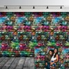 Colorful Brick Tablecloth 54 x 108 Inches Retro 80s 90s