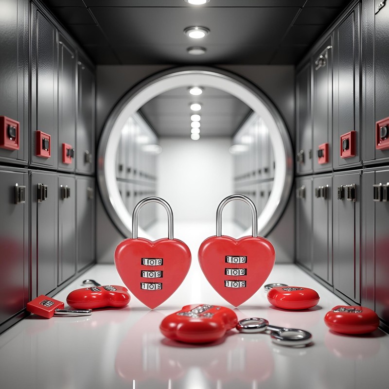 2Pcs Red 3 Digit Combination Padlock, 3mm Shackle, Zinc Alloy