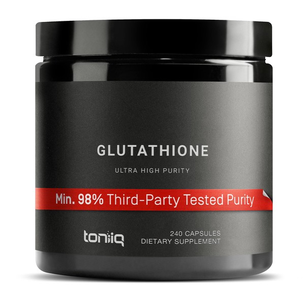 Toniiq Ultra High Strength Glutathione Capsules - 1000mg Concentrated Formula